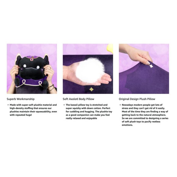 🔮 2 for $40 🔮 MeWaii® Magic Axolotl Stuffed Animal Kawaii Plush Squishy - Picture 7 of 15